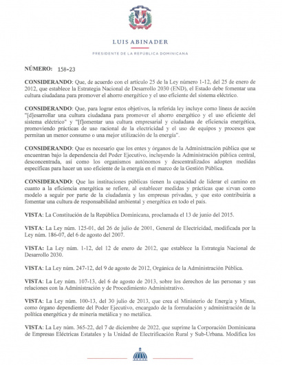 Decretos | Presidencia De La República Dominicana