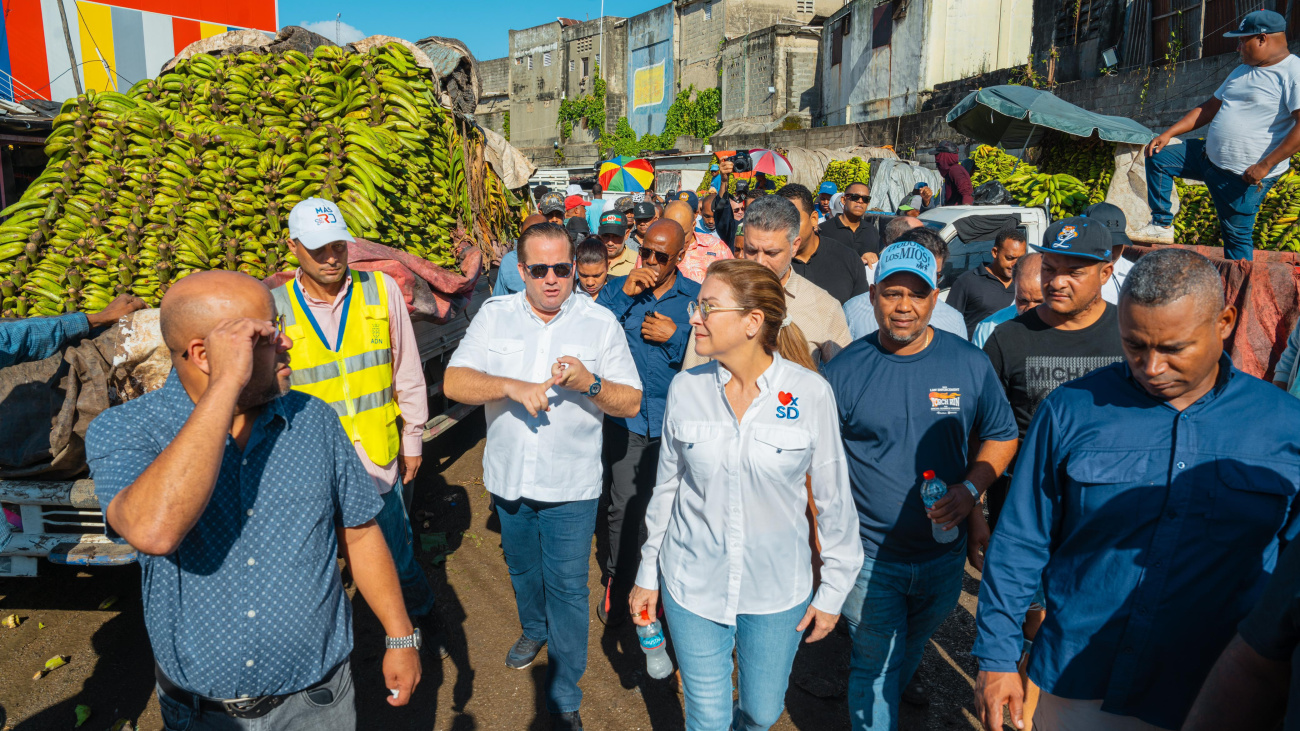 Paliza y Mejía recorren mercados de la Duarte y Villas Agrícolas; planifican su readecuación