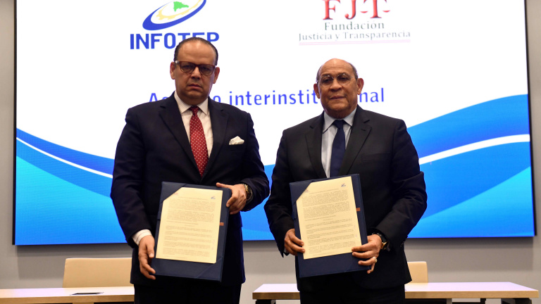 INFOTEP firma acuerdo con la Fundación Justicia y Transparencia que promueve la ética en el Estado